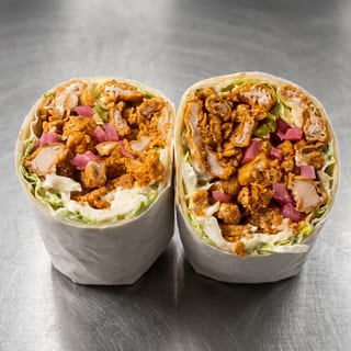 Fried Buffalo Chicken Nugget Burrito